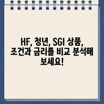 카카오뱅크 전월세보증금대출 비교분석| HF, 청년, SGI 상품 상세 비교 | 전세자금대출, 주택임차보증금대출, 금리 비교, 대출 조건