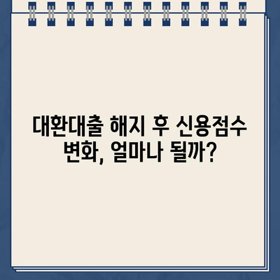 카카오뱅크 대환대출 해지, 신용정보에 미치는 영향은? | 대환대출, 신용점수, 해지, 주의사항