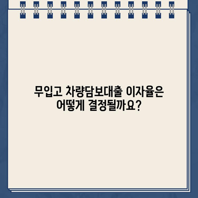 무입고 차량담보대출| 할부 중에도 가능할까요? 한도, 이자, 조건 총정리 | 자동차 대출, 할부, 금융