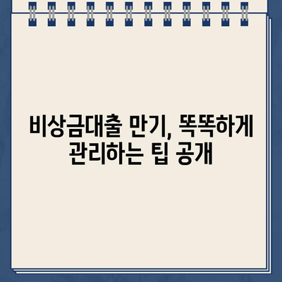 카카오뱅크 비상금대출 만기 관리 완벽 가이드| 갱신 절차, 유의 사항, 성공적인 대출 관리 | 비상금대출, 만기, 갱신, 관리 팁