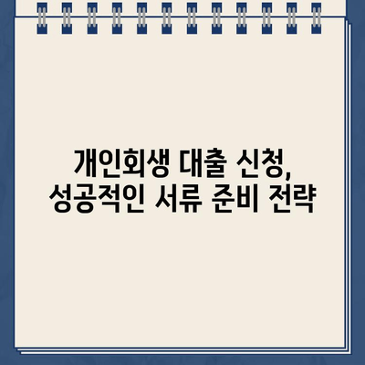 개인회생 대출 신청, 필수 재무 서류 완벽 가이드 | 개인회생, 대출, 서류, 준비, 신청