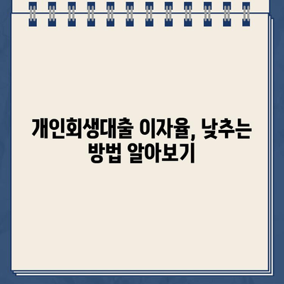 개인회생대출 이자율, 꼼꼼히 따져보세요! | 주의 사항, 비교 분석, 합리적인 선택