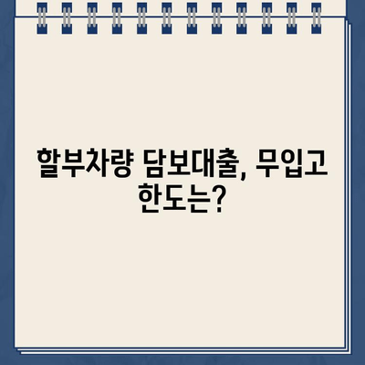 할부차량 담보대출 무입고 한도 & 금리, 내 차로 얼마까지? | 조회 방법, 최저 금리 비교, 추천 상품