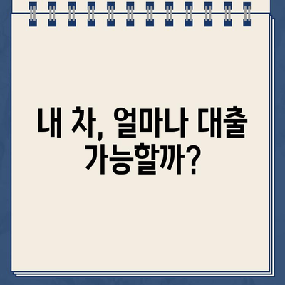 할부차량 담보대출 한도, 잔여 할부 고려하면 얼마까지 가능할까? | 자동차 담보대출, 한도 계산, 금리 비교