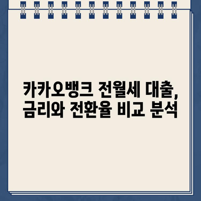 카카오뱅크 전월세 보증금 대출 완벽 가이드| 조건, 금리, 한도, 전환율 | 부동산, 대출, 금융