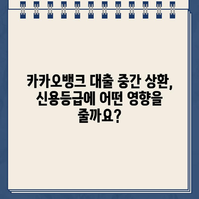 카카오뱅크 대출 중간 상환, 신용등급에 미치는 영향은? | 신용등급 관리, 대출 상환 전략, 금융 정보