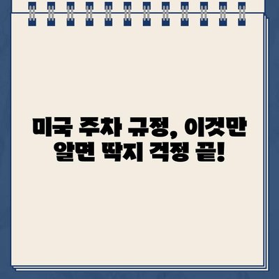 미국 운전 초보자 주차 위반 딱지 실화| 겪어보니 이렇더라 | 주차 딱지, 벌금, 미국 운전 팁, 주차 규정