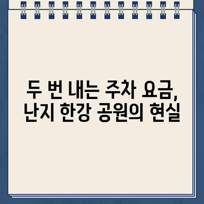 난지 한강 공원 주차장의 악몽| 이중 청구와 불법 주차 딱지 | 주차 요금, 주차 딱지, 난지 한강 공원, 주차 문제, 해결 방안