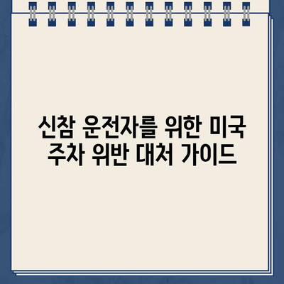 미국 렌트카 주차 위반, 신참 운전자의 실수 대처법 | 주차 딱지, 벌금, 렌트카 보험, 미국 주차 규정