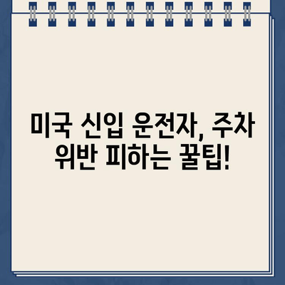 미국 신입 운전자 주차 위반, 어떻게 해야 할까요? | 주차 딱지, 벌금, 면허 정지, 해결 방법