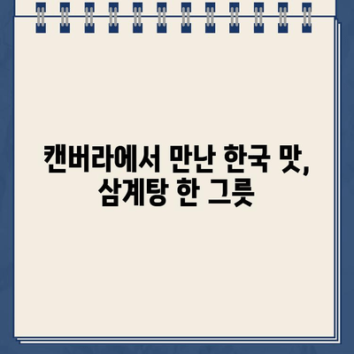 호주 캔버라에서 맛본 삼계탕과 뜻밖의 주차 딱지| 잊지 못할 여행 이야기 | 캔버라 여행, 삼계탕 맛집, 주차 팁, 호주 팁