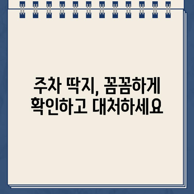 주차 딱지, 더 이상 걱정하지 마세요! | 주차 딱지 제거 완벽 가이드 | 주차 위반, 과태료, 딱지 해결 팁