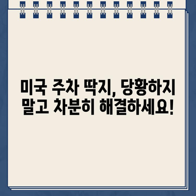 미국 주차 위반 딱지, 처음 받았을 때 당황하지 말고! | 미국 주차 위반, 딱지 해결, 벌금 납부, 주차 규칙