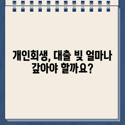 개인회생 중 대출, 얼마나 갚아야 할까요? 직장인 걱정 해결 | 개인회생, 대출 상환, 변제 계획, 팁