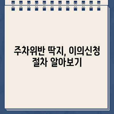 같은 곳 주차했는데 왜!? 이상한 주차위반 딱지, 이렇게 해결하세요! | 주차위반 딱지, 이의신청, 주차 규정, 주차 요금