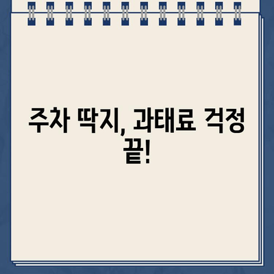 주차 딱지, 이제 걱정 끝! 🚫  |  손쉬운 제거 비법 대공개 | 주차딱지, 과태료, 벌금, 해결, 팁