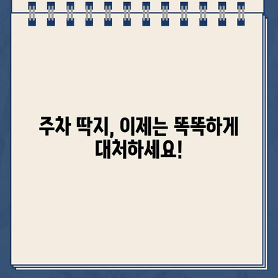 주차 딱지, 이제 걱정 끝! 🚫  |  손쉬운 제거 비법 대공개 | 주차딱지, 과태료, 벌금, 해결, 팁