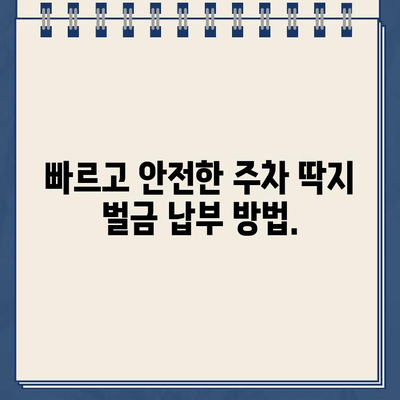 LA 레이크 할리우드 파크 주차 딱지, 인터넷으로 간편하게 납부하세요! | 주차 위반 딱지, 벌금 납부, 온라인 결제