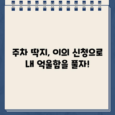 맛있는 스콘과 함께 받은 주차 딱지? 😡  내 억울함을 풀어줄 주차 딱지 이의 신청 방법 | 주차 위반, 딱지, 이의 신청, 스콘