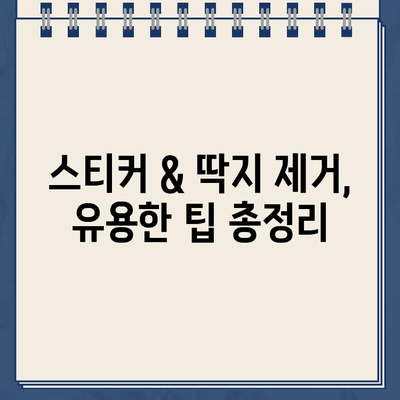 자동차 스티커 & 주차 딱지 제거 완벽 가이드 | 깔끔하게 떼는 꿀팁 & 주의사항