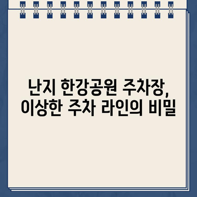 난지 한강공원 주차장, 왜 이렇게 불편할까요? | 이상한 주차 라인, 과다한 요금, 중복 딱지까지?