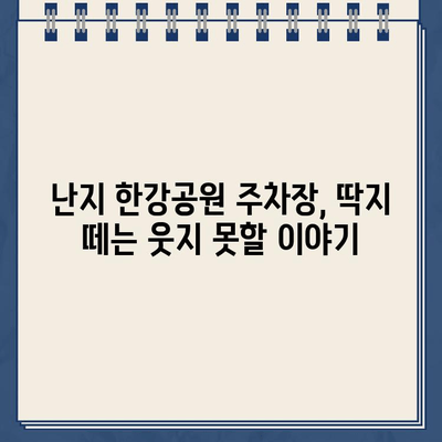 난지 한강공원 주차장, 왜 이렇게 불편할까요? | 이상한 주차 라인, 과다한 요금, 중복 딱지까지?