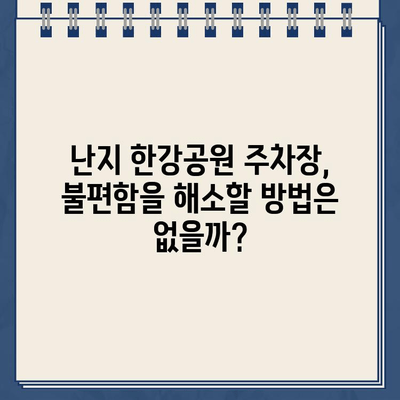 난지 한강공원 주차장, 왜 이렇게 불편할까요? | 이상한 주차 라인, 과다한 요금, 중복 딱지까지?