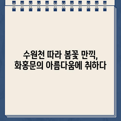 수원천 봄 산책, 딱지 주의보! 화홍문 근처 주차 꿀팁 | 수원천, 화홍문, 봄나들이, 주차 정보, 딱지