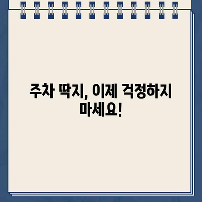 주차 딱지 위험, 이젠 걱정 끝! | 주차 딱지 피하는 꿀팁, 주차 딱지 떼는 방법, 경찰 단속 대비