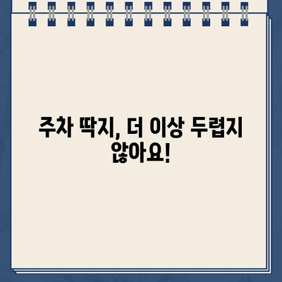 주차 딱지 위험, 이젠 걱정 끝! | 주차 딱지 피하는 꿀팁, 주차 딱지 떼는 방법, 경찰 단속 대비