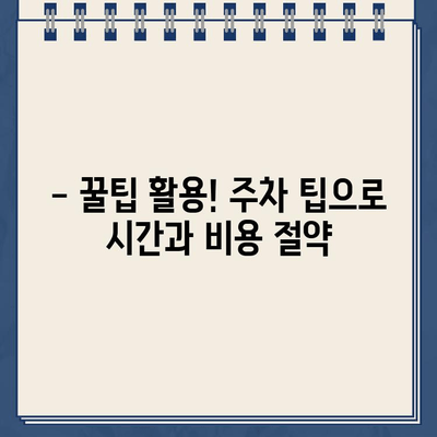 관광지 주차 꿀팁! 낭패 없이 편하게 주차하는 방법 | 주차 요금, 주차장 정보, 주차 팁