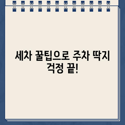 주차 딱지, 떼고 깨끗하게! 자동차 세차 꿀팁 | 주차 위반, 세차, 자동차 관리, 팁