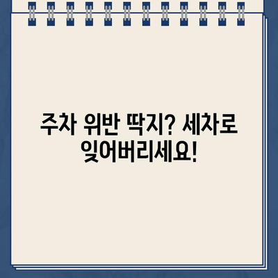 주차 딱지, 떼고 깨끗하게! 자동차 세차 꿀팁 | 주차 위반, 세차, 자동차 관리, 팁