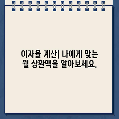 개인회생대출 이자율, 월 상환액에 어떻게 영향을 줄까요? | 개인회생, 대출, 상환 부담, 이자 계산