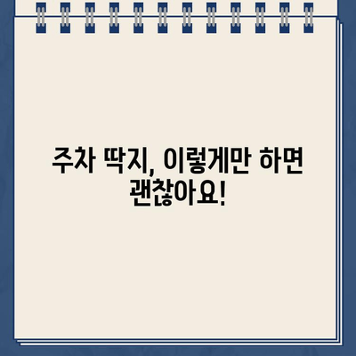 주차딱지, 이젠 걱정 끝! | 주차 딱지 제거의 궁극적 방법, 완벽 가이드