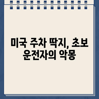 미국 운전 초보자, 주차 위반딱지 떼인 쓴맛| 벌금 폭탄 피하는 꿀팁 | 주차 위반, 벌금, 미국 운전, 초보 운전