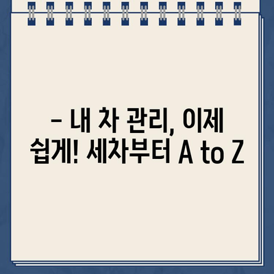 주차 딱지 제거부터 유리 청소까지! 자동차 세차 완벽 가이드 | 주차 딱지 제거, 유리 청소, 세차 꿀팁, 자동차 관리