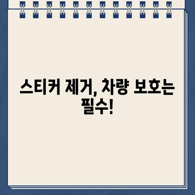 불법 주차 스티커 제거| 차량 보호 꿀팁 대공개 | 스티커 제거, 차량 손상 방지, 주차 딱지