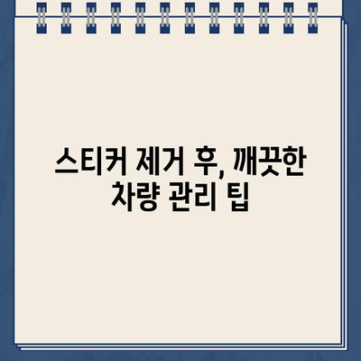 불법 주차 스티커 제거| 차량 보호 꿀팁 대공개 | 스티커 제거, 차량 손상 방지, 주차 딱지