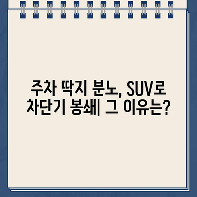 주차 딱지 분노, SUV로 차단기 입구 봉쇄?! | 격정적인 대응, 그 이면에 숨겨진 이야기