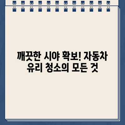 주차 딱지 제거 & 자동차 유리 청소 꿀팁| 깨끗한 차 유지하기 | 주차 딱지, 유리 청소, 자동차 관리, 팁