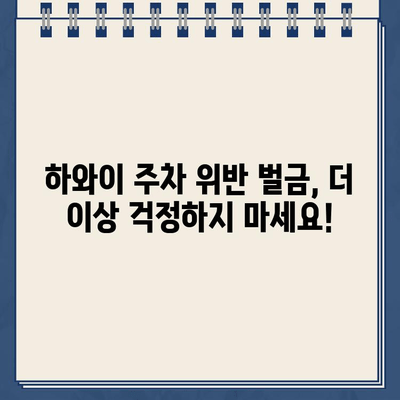 하와이 주차 딱지 벌금, 한국에서 간편하게 해결하세요! | 하와이 주차 위반, 벌금 납부, 해외 벌금 납부, 한국에서 납부