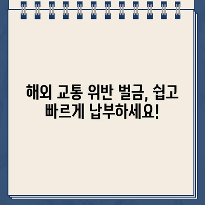 하와이 주차 위반 벌금, 한국에서 간편하게 해결하세요! | 해외 주차 벌금, 해외 교통 위반, 벌금 납부 방법