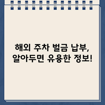 하와이 주차 위반 벌금, 한국에서 간편하게 해결하세요! | 해외 주차 벌금, 해외 교통 위반, 벌금 납부 방법