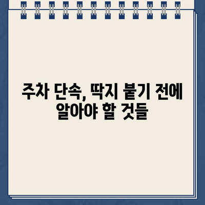 불법 주차 스티커 제거 완벽 가이드| 딱지 떼는 방법 & 주의 사항 | 주차 위반, 과태료, 벌금, 스티커 제거, 주차 단속