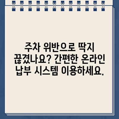 레이크 할리우드 파크 주차 딱지, 인터넷으로 간편하게 납부하세요! | 주차 위반, 과태료, 온라인 납부