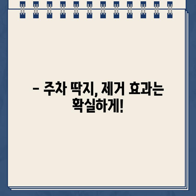 주차 딱지, 이젠 걱정 끝! | 주차 딱지 제거 효과| 손쉽게 문제 해결하기