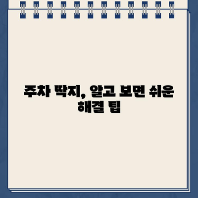 주차 딱지, 이제 쉽게 제거하세요! | 주차 딱지 제거, 주차 위반, 과태료, 딱지 해결 팁