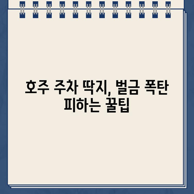 호주 주차 위반, 삼계탕으로 달래기? | 주차 딱지, 벌금, 꿀팁, 호주 생활