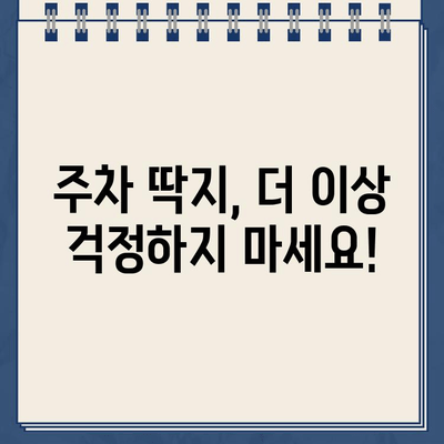 주차 딱지, 이제는 안녕! 똑똑한 주차 전쟁 승리 전략 | 주차 딱지, 주차 팁, 주차 요령, 주차 규정, 불법 주차, 주차 딱지 피하는 법